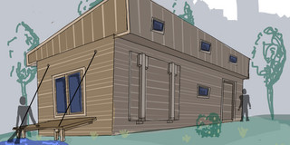 Skizze eines Tiny Houses
