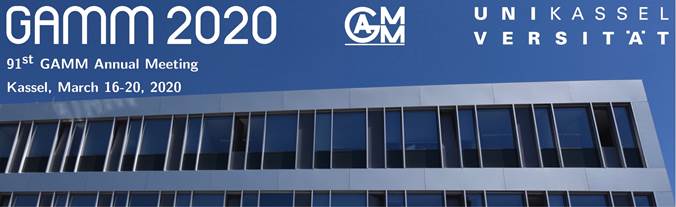 Logo der Gamm mit Gebäude der Universität Kassel